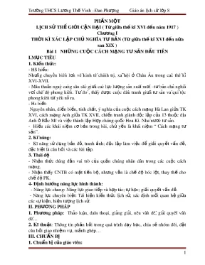 Giáo án môn lịch sử lớp 8 trọn bộ cả năm