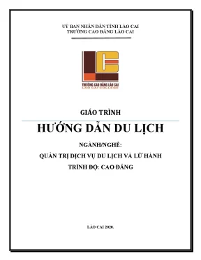 Giáo trình hướng dẫn du lịch nghề quản trị dịch vụ du lịch và lữ hành trình độ cao đẳng
