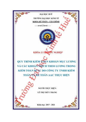 Quy trình kiểm toán khoản mục lương và các khoản trích theo lương trong kiểm toán bctc do công ty kiểm toán aac
