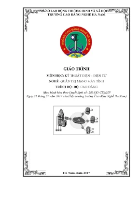 Giáo trình kỹ thuật điệnđiện tử nghề quản trị mạng máy tính cao đẳng
