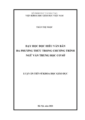 Dạy học đọc hiểu văn bản đa phương thức trong chương trình ngữ văn trung học cơ sở