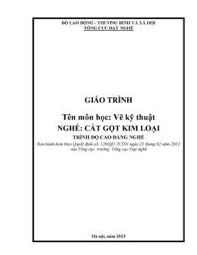 Giáo trình vẽ kỹ thuật nghề cắt gọt kim loại cao đẳng nghề