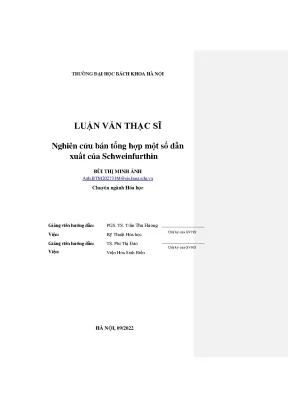 Nghiên cứu bán tổng hợp một số dẫn xuất của schweinfurthin
