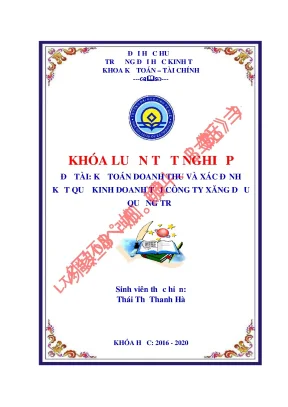 Khóa luận tốt nghiệp kế toán doanh thu và xác định kết quả kinh doanh tại công ty xăng dầu quảng trị