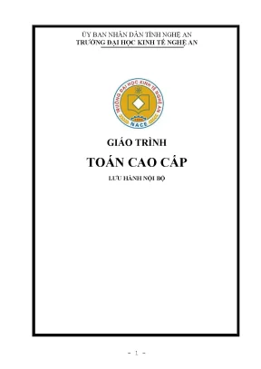 Giáo trình toán cao cấp trường đh kinh tế nghệ an