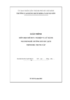 Giáo trình nghiệp vụ lữ hành ngành hướng dẫn du lịch trung cấp