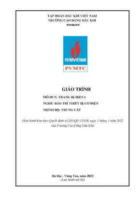 Giáo trình trang bị điện 1 nghề bảo trì thiết bị cơ điện trung cấp