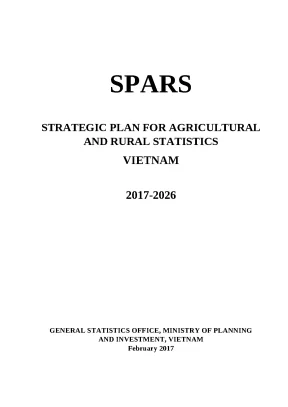 Luận văn tiếng anh strategic plan for agricultural and rural statisticsvietnam