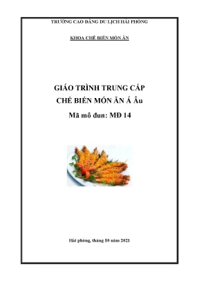 Giáo trình chế biến món ăn á âu nghề kỹ thuật chế biến món ăn trung cấp