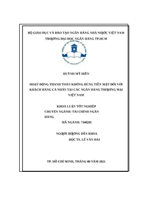 0960 hoạt động thanh toán không dùng tiền mặt đối với khách hàng cá nhân tại các nhtm việt nam khóa luận tcnh huỳnh mỹ hiền lê thanh hải tp hcm đh nh hc
