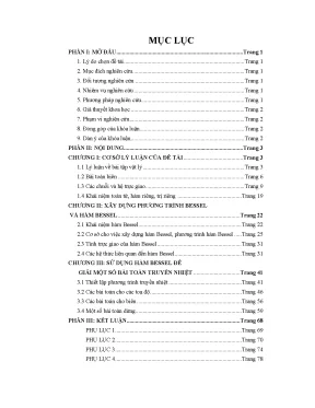 Khóa luận sử dụng hàm bessel để giải bài toán truyền nhiệt