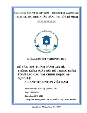 0329 quy trình đánh giá hệ thống kiểm soát nội bộ trong kiểm toán báo cáo tài chính được áp dụng tại grant thornton việt nam khóa luận tốt nghiệp đại học t