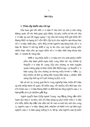 Luận văn quá trình nhận thức lý luận về văn hóa ở việt nam từ đầu thế kỉ xx đến năm 1945