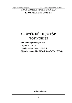 Khóa luận tốt nghiệp hoàn thiện quản lý ngân sách nhà nước trên địa bàn quận tây hồ