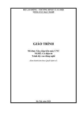 Giáo trình gia công trên máy cnc nghề cơ điện tử trình độ cao đẳng nghề