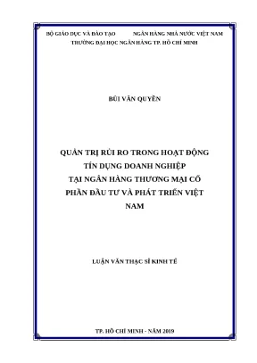 0332 quản trị rủi ro trong hoạt động tín dụng dn tại nhtm cp đầu tư và phát triển việt nam luận văn thạc sĩ tcnh bùi văn quyền đặng văn dân tp hcm đh nh