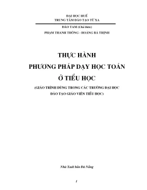 Giáo trình thực hành phương pháp dạy toán ở tiểu học