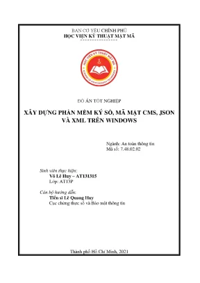 Xây dựng phần mềm ký số mã mật cms json