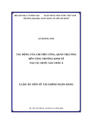 0261 tác động của chi tiêu công quản trị công đến tăng trưởng kinh tế tại các quốc gia châu á luận án tiến sĩ tcnh lê hoàng anh nguyễn ngọc thạch tp hcm