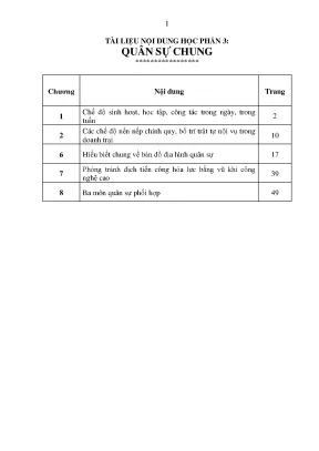 Tài liệu môn giáo dục quốc phòng an ninh học phần 3 quân sự chung
