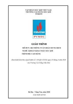 Giáo trình hệ thống tuần hoàn dung dịch nghề khoan khai thác dầu khí trình độ cao đẳng