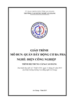Giáo trình quấn dây động cơ 3 pha nghề điện công nghiệp trình độ cđtc