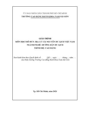 Giáo trình địa lý tài nguyên du lịch việt nam nghề hướng dẫn du lịch cao đẳng