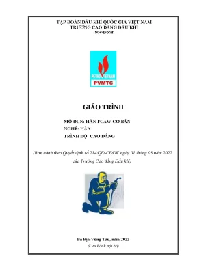 Giáo trình hàn fcaw cơ bản nghề hàn cao đẳng