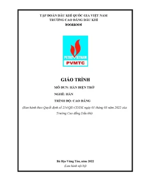 Giáo trình hàn điện trở nghề hàn cao đẳng
