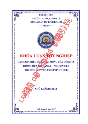 Đánh giá hiệu quả hoạt động của công ty thông qua kpi bán lẻ − nghiên cứu trường hợp của co opmart huế