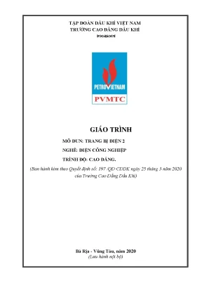 Giáo trình trang bị điện 2 nghề điện công nghiệp trình độ cao đẳng