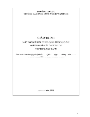 Giáo trình gia công trên may cnc