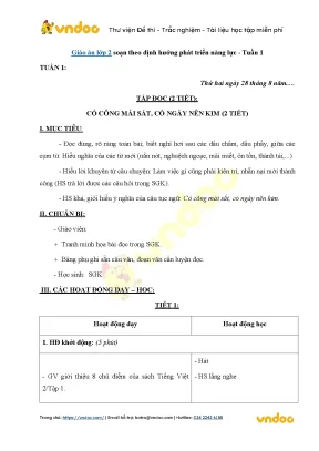 Giao an lop 2 soan theo dinh huong phat trien nang luc tuan 1