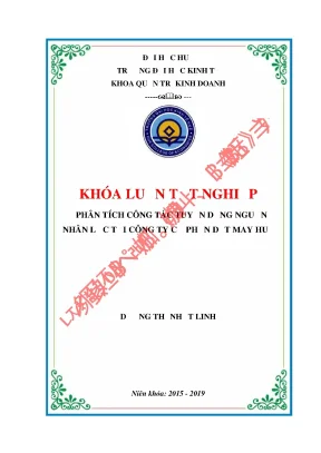 Phân tích công tác tuyển dụng nguồn nhân lực tại công ty cổ phần dệt may huế