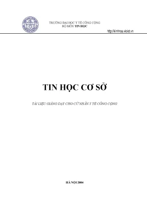 Giáo trình tin học cơ sở phần 1 trường đh y tế công cộng