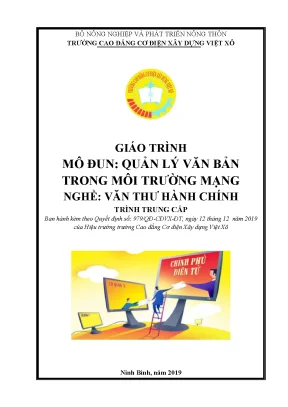 Giáo trình quản lý văn bản trong môi trường mạng nghề văn thư hành chính trung cấp