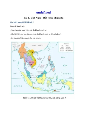 Giải địa lí lớp 5 tuyển chọn
