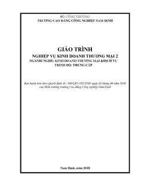 Giáo trình nghiệp vụ kinh doanh thương mại 2