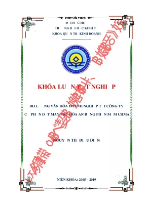 Đo lường văn hóa doanh nghiệp tại công ty cổ phần dệt may phú hòa an bằng phần mềm chma
