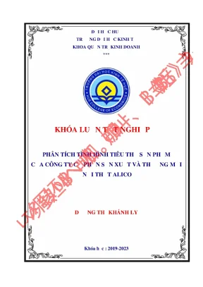Phân tích tình hình tiêu thụ sản phẩm của công ty cổ phần sản xuất và thương mại nội thất alico