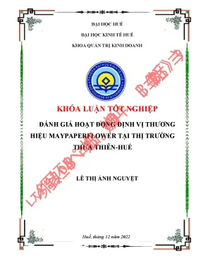 Định vị thương hiệu maypaperflower tại thị trường thừa thiên huế