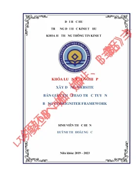 Xây dựng website bán giày thể thao trực tuyến