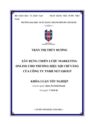 Xây dựng chiến lược marketing online cho thương hiệu sợi chỉ vàng của công ty tnhh net group