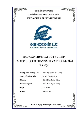 Luận văn tốt nghiệp thực trạng hoạt động tài chính của công ty cổ phần mtv sách và tm hà nội