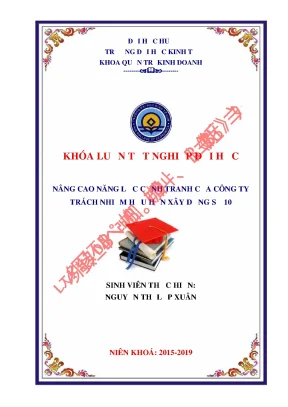 Nâng cao năng lực cạnh tranh của công ty trách nhiệm hữu hạn xây dựng số 10