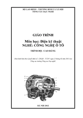Giáo trình điện kỹ thuật công nghệ ô tô
