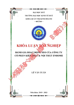 Đánh giá hoạt động seo của công ty cổ phần kiến trúc nội thất enhome