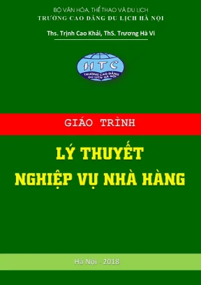 Giáo trình lý thuyết nghiệp vụ nhà hàng