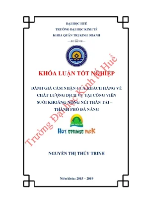 Đánh giá cảm nhận của khách hàng về chất lượng dịch vụ tại công viên suối khoáng nóng núi thần tài thành phố đà nẵng