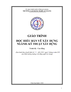 Giáo trình đọc hiểu bản vẽ xây dựng nghề kỹ thuật xây dựng trình độ cđtc
